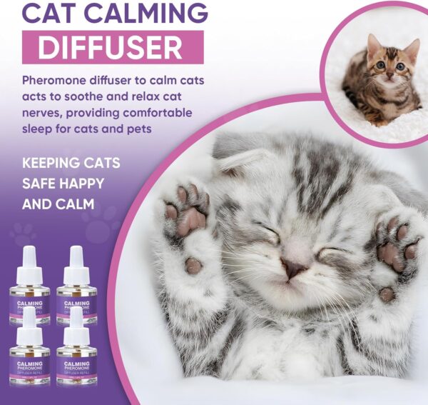 Tcllka Cat Calming Pheromone Diffuser Effectively Relieve Anxiety Stress Cat Calming Diffuser Comfort for Cats Refill Reduce Fighting Spraying and... - Image 2