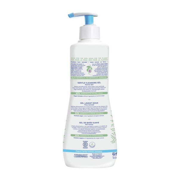 Mustela Baby Gentle Cleansing Gel - Baby Hair & Body Wash - with Natural Avocado fortified with Vitamin B5 - Biodegradable Formula & Tear-Free - 1... - Image 3