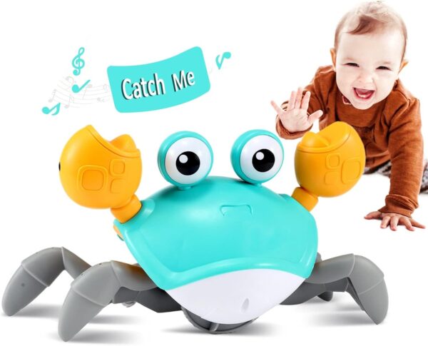 control future Crawling Crab Baby Toy - Infant Tummy Time Toys 3 4 5 6 7 8 9 10 11 12 Babies Boy 3-6 6-12 Learning Crawl 9-12 12-18 Walking Toddler 36... - Image 2