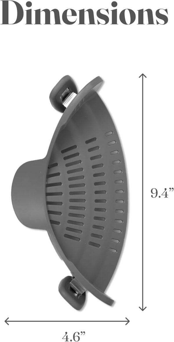 Kitchen Gizmo Snap N' Strain - Silicone Clip-On Colander, Heat Resistant Drainer for Vegetables and Pasta Noodles, Kitchen Gadgets for Bowl, Pots, and... - Image 3