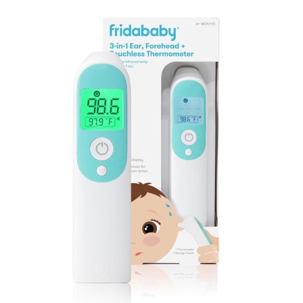 Frida Baby Thermometer, 3-in-1 Infrared Thermometer for Ear, Forehead & Touchless, FSA/ HSA Eligible Fever Thermometer for Baby, Infants ,Toddlers, Kids...