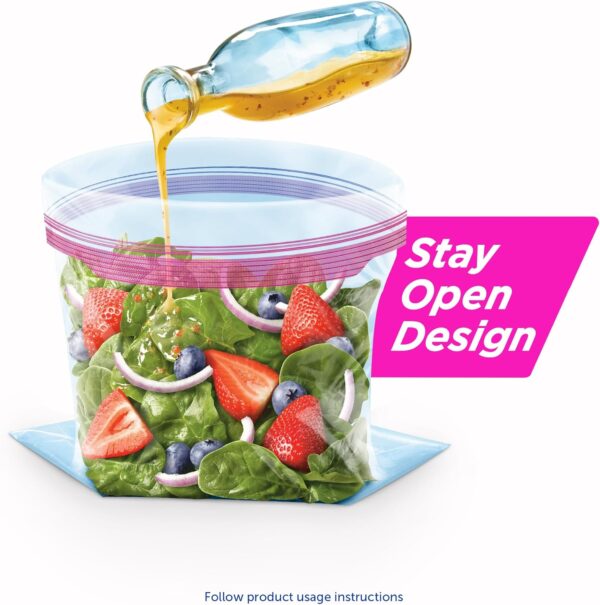 Ziploc Food Storage and Sandwich Bags Variety Pack, Stay Open Design with Stand-Up Bottom, Easy to Fill, 166 Bags Total - Image 2