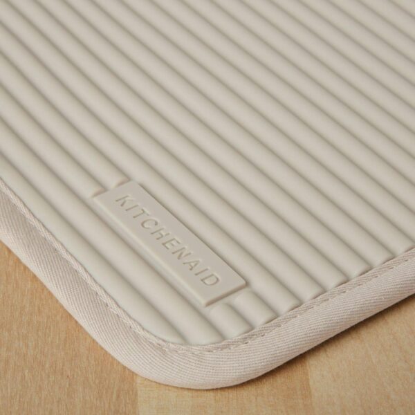 KitchenAid Ribbed Soft Silicone Water Resistant Pot Holder Set, Milkshake , 2 Piece Set, 7"x9" - Image 2