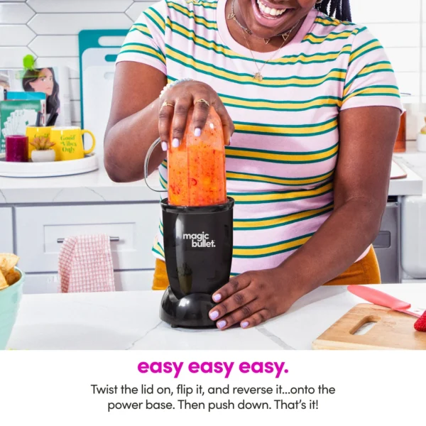 Magic Bullet 4 Piece Personal Blender MBR-0401WM, Black - Image 3