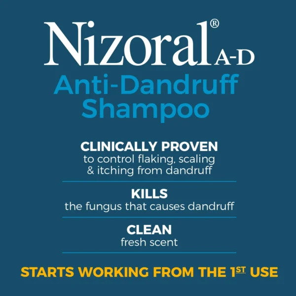Nizoral A-D Anti-Dandruff Shampoo, Value Size, 14 fl oz - Image 2