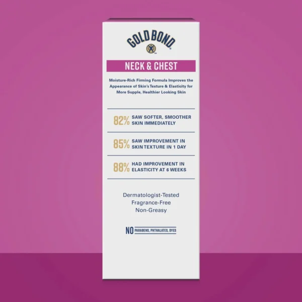 Gold Bond Age Renew Neck and Chest Moisturizer, Hand Lotion, and Face Cream for Firmer Skin, 2 oz - Image 3